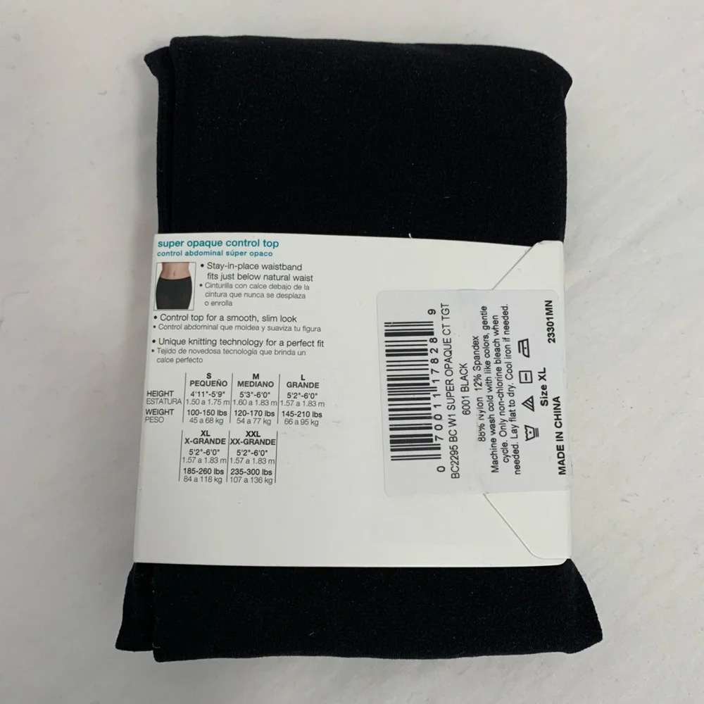 No Nonsense Super Opaque Black Tights